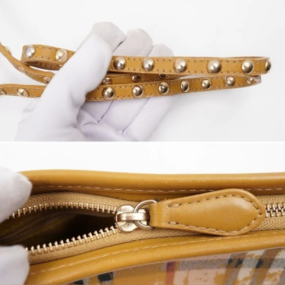 Burberry Haymarket Check Coated Canvas Studded Canterbury - Picture 8 of 11